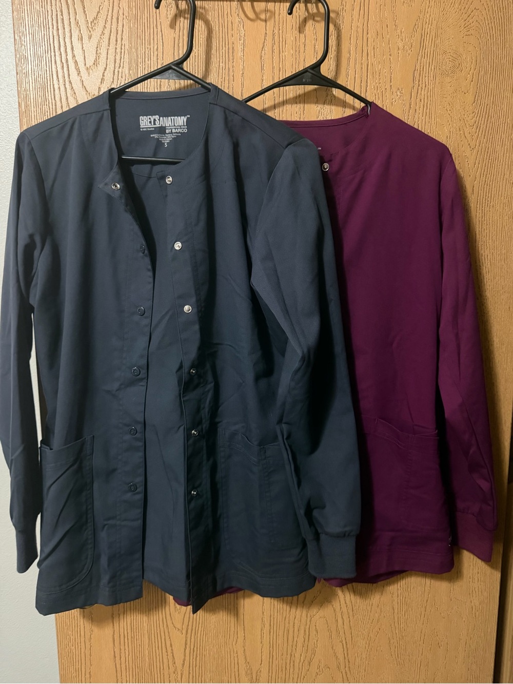 Grey's Anatomy Navy and Plum Lightweight Scrub Jackets